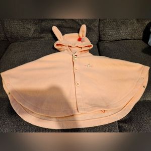 Fall Spring Cute Pink Bunny Girls Cloaks 2T-4T